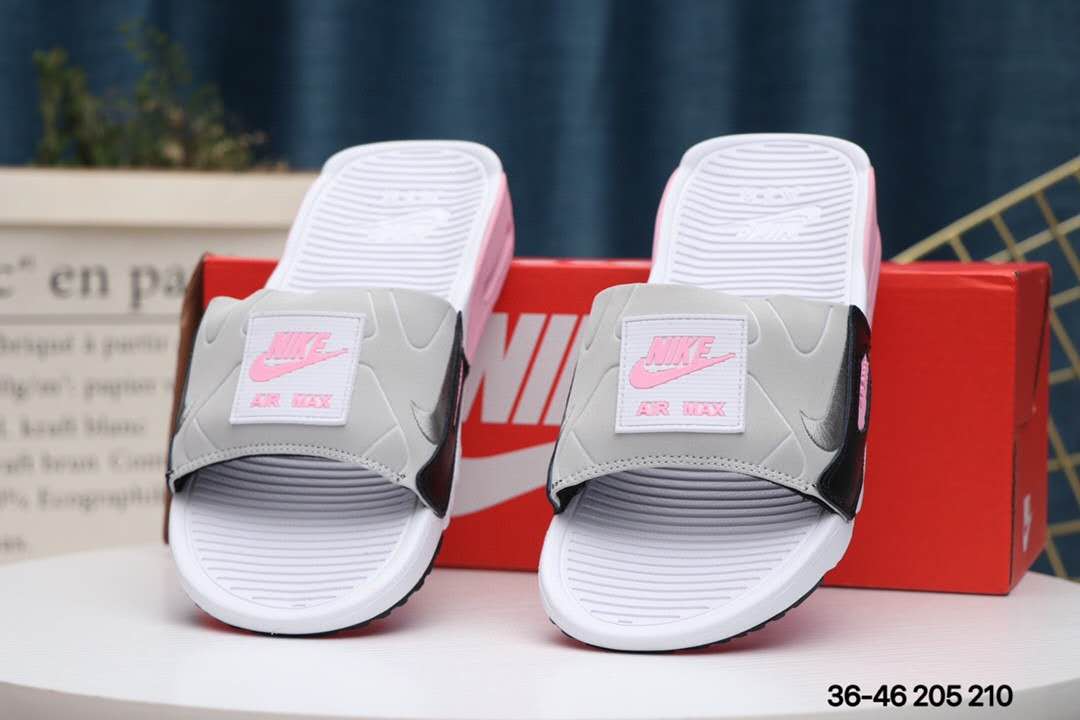 Nike Air Max 90 Slide Silver Grey Black Pink